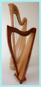 Pedal and lever harps