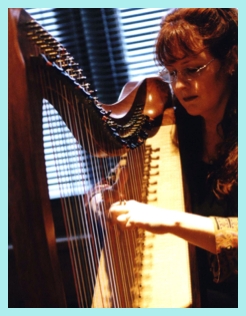 Playing the lever harp